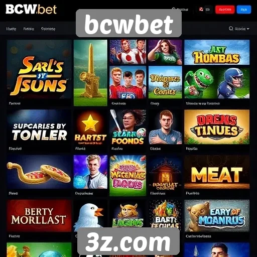 Variedade de jogos disponíveis na plataforma bcwbet